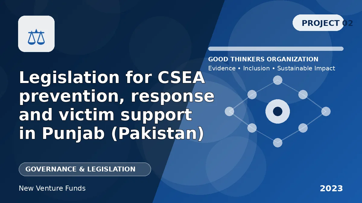 Legislation for CSEA prevention, response and victim support in Punjab (Pakistan)