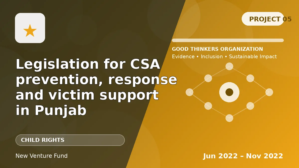 Legislation for CSA prevention, response and victim support in Punjab