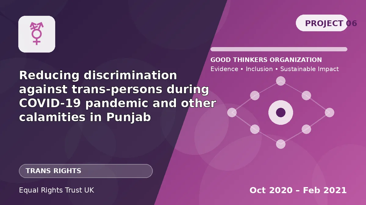 Reducing discrimination against trans-persons during COVID-19 pandemic and other calamities in Punjab