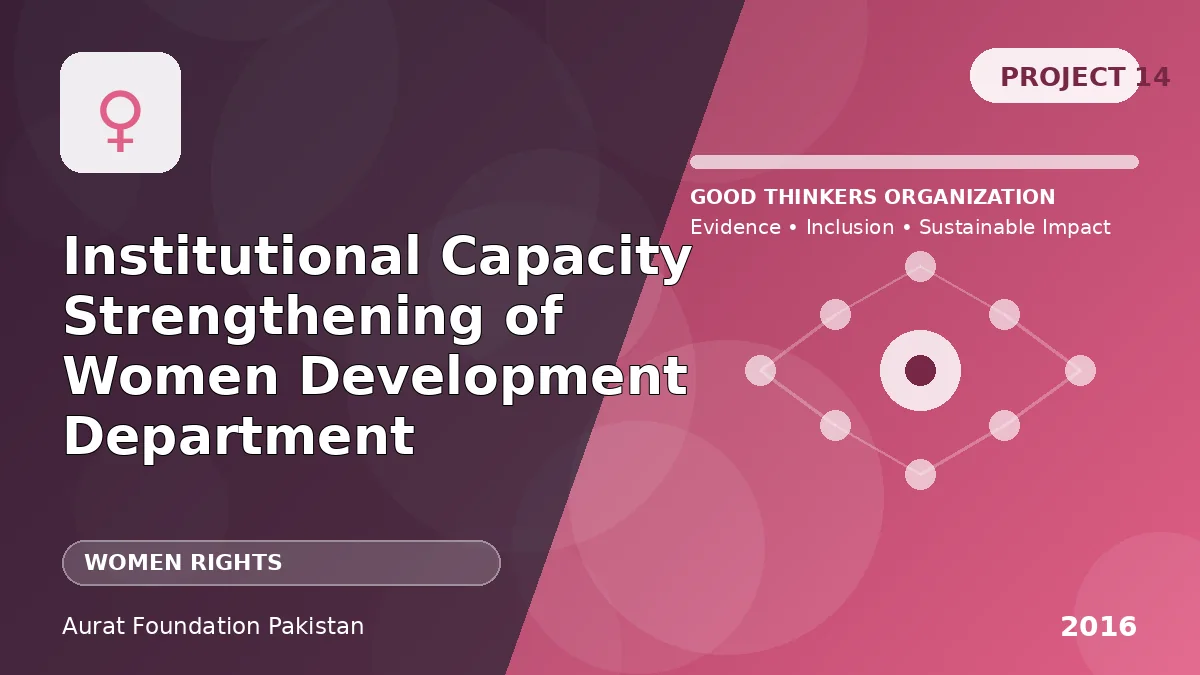 Institutional Capacity Strengthening of Women Development Department