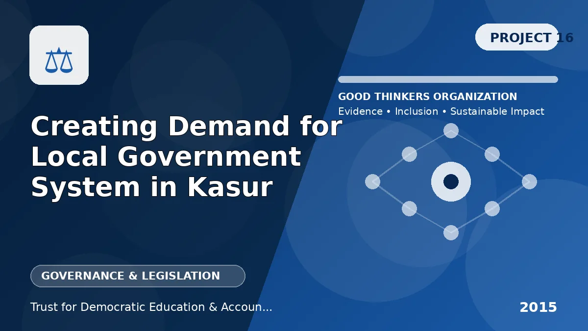 Creating Demand for Local Government System in Kasur
