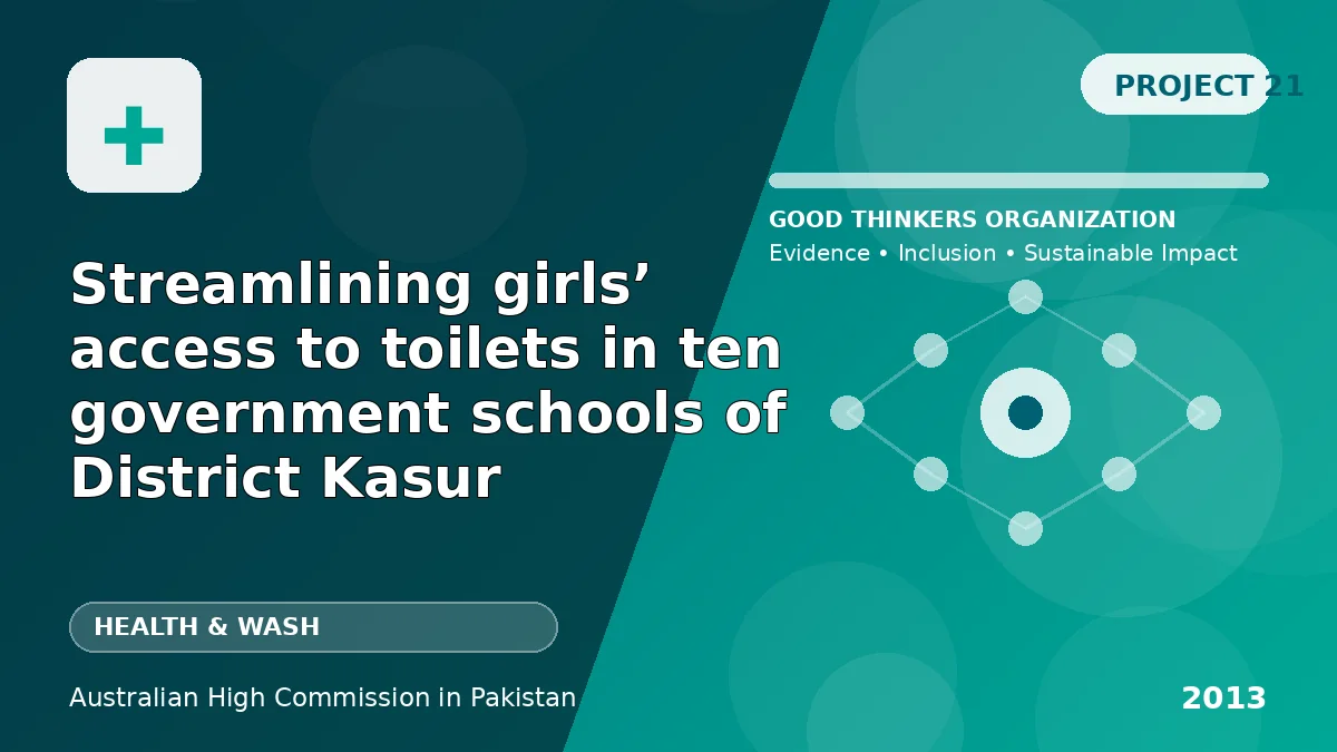 Streamlining girls’ access to toilets in ten government schools of District Kasur