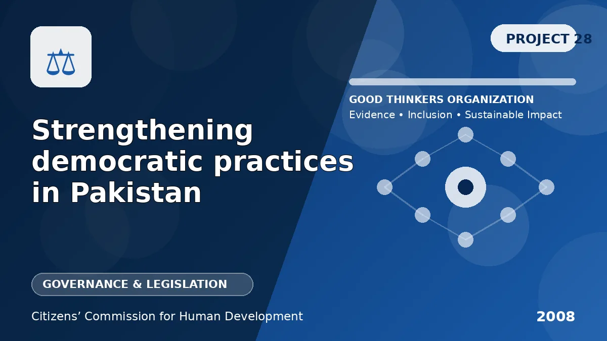 Strengthening democratic practices in Pakistan