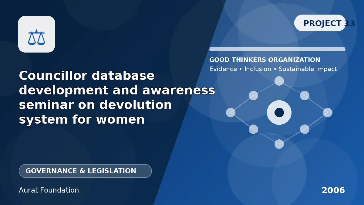 Councillor database development and awareness seminar on devolution system for women